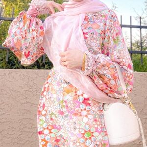 Colorful Geometric Patterned Dress